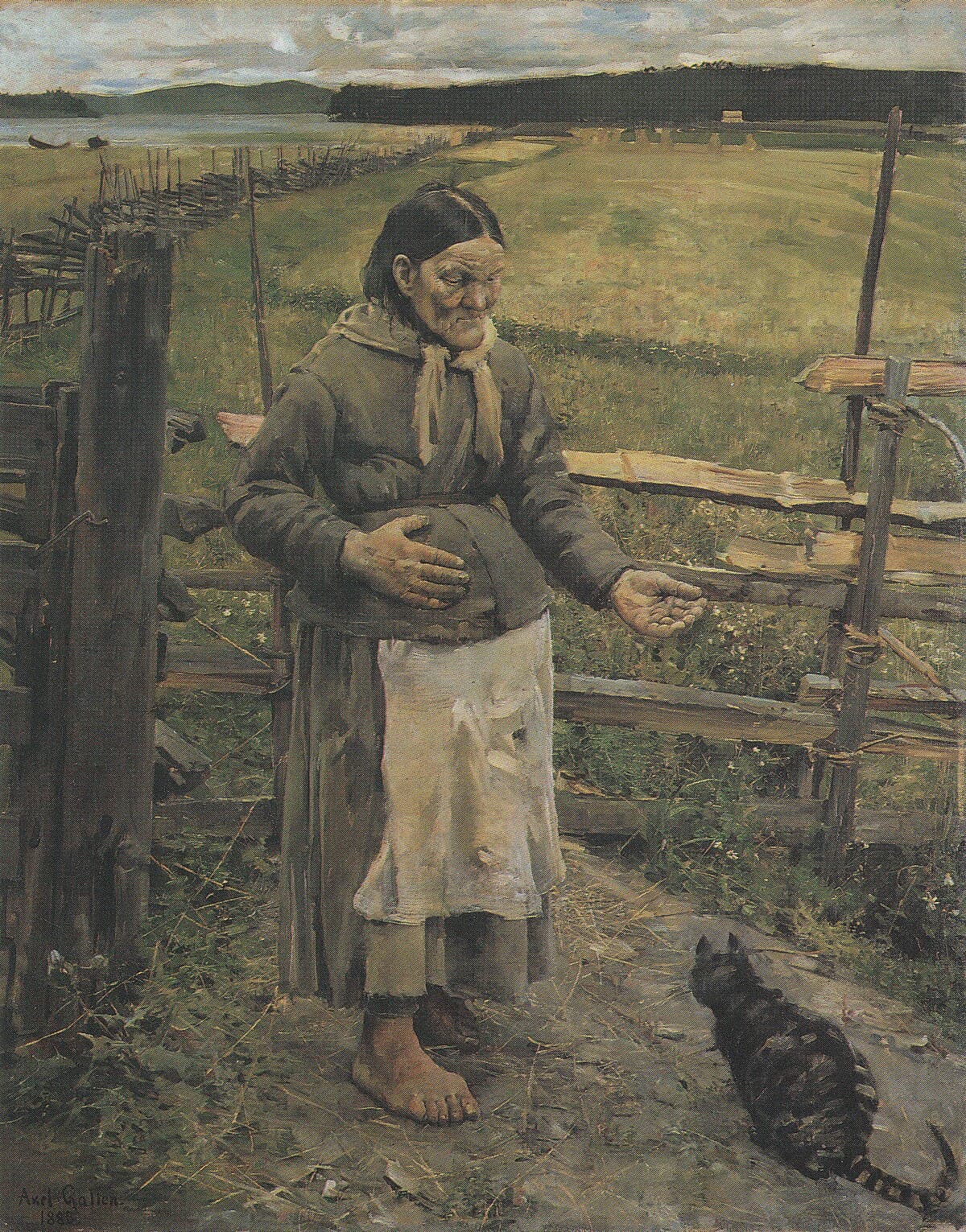 Old Woman With a Cat by Akseli Gallen-Kallela