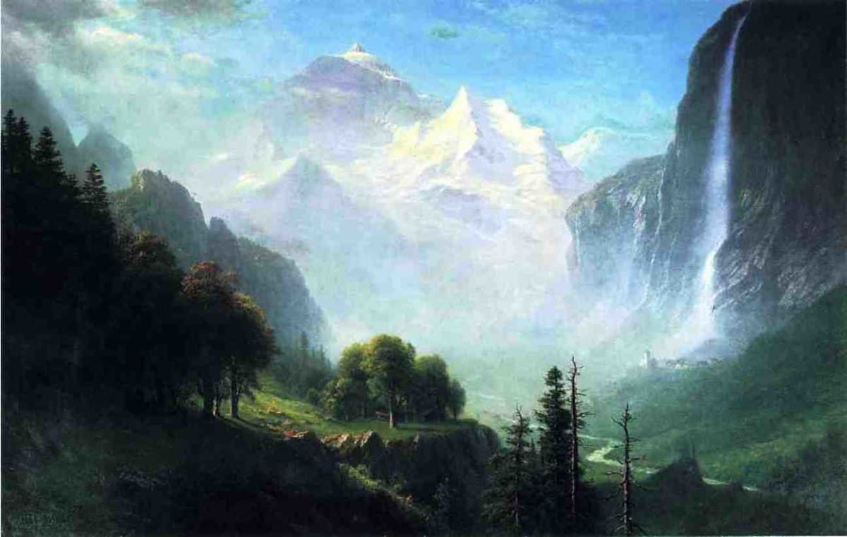 Staubbach Falls, Near Lauterbrunnen, Switzerland by Albert Bierstadt