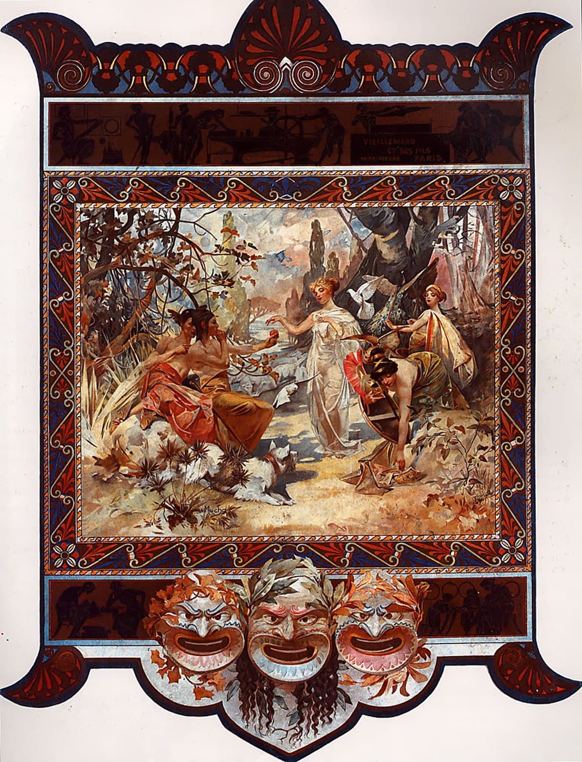The Judgement of Paris by Alphonse Mucha at Private Collection