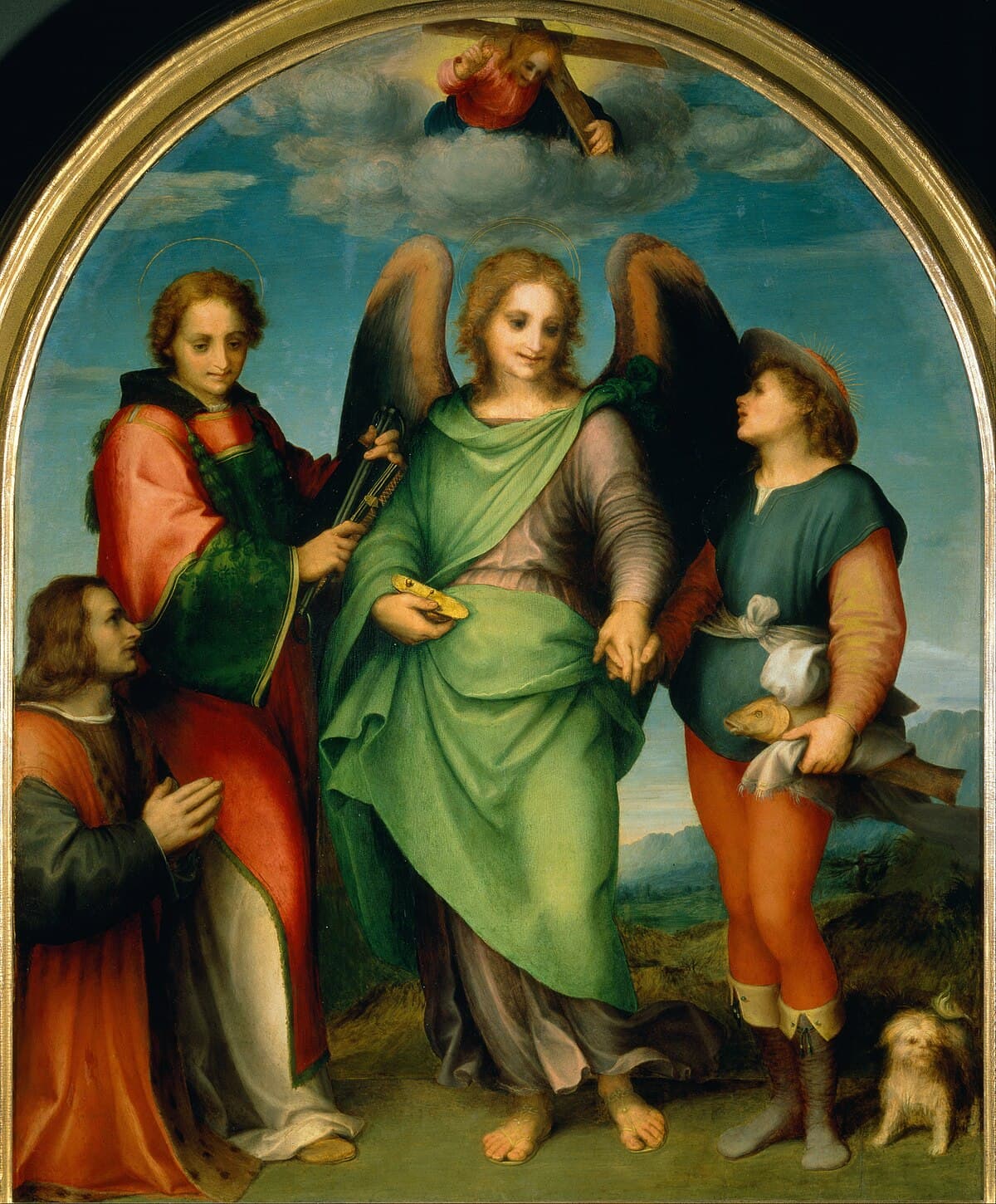 Archangel Raphael with Tobias, St. Lawrence and the Donor Leonardo di Lorenzo Morelli