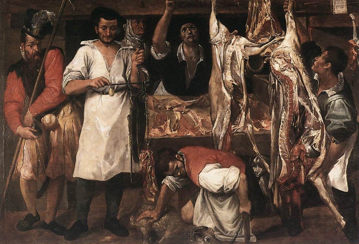 Butcher's Shop by Annibale Carracci at Christ Church, Oxford