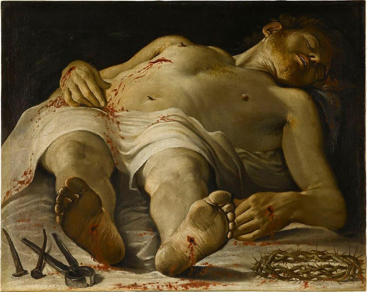 Corpse of Christ by Annibale Carracci at Staatsgalerie Stuttgart, Stuttgart