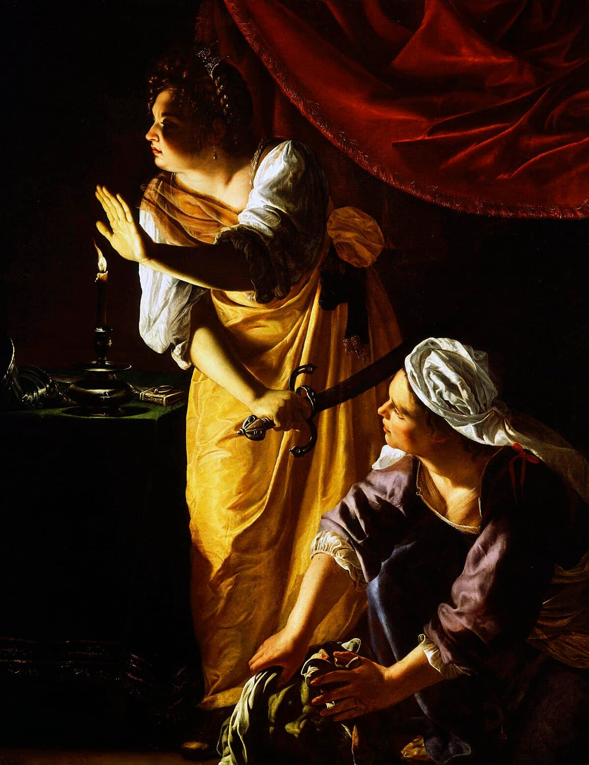 Judith and her Maidservant by Artemisia Gentileschi at Palazzo Pitti