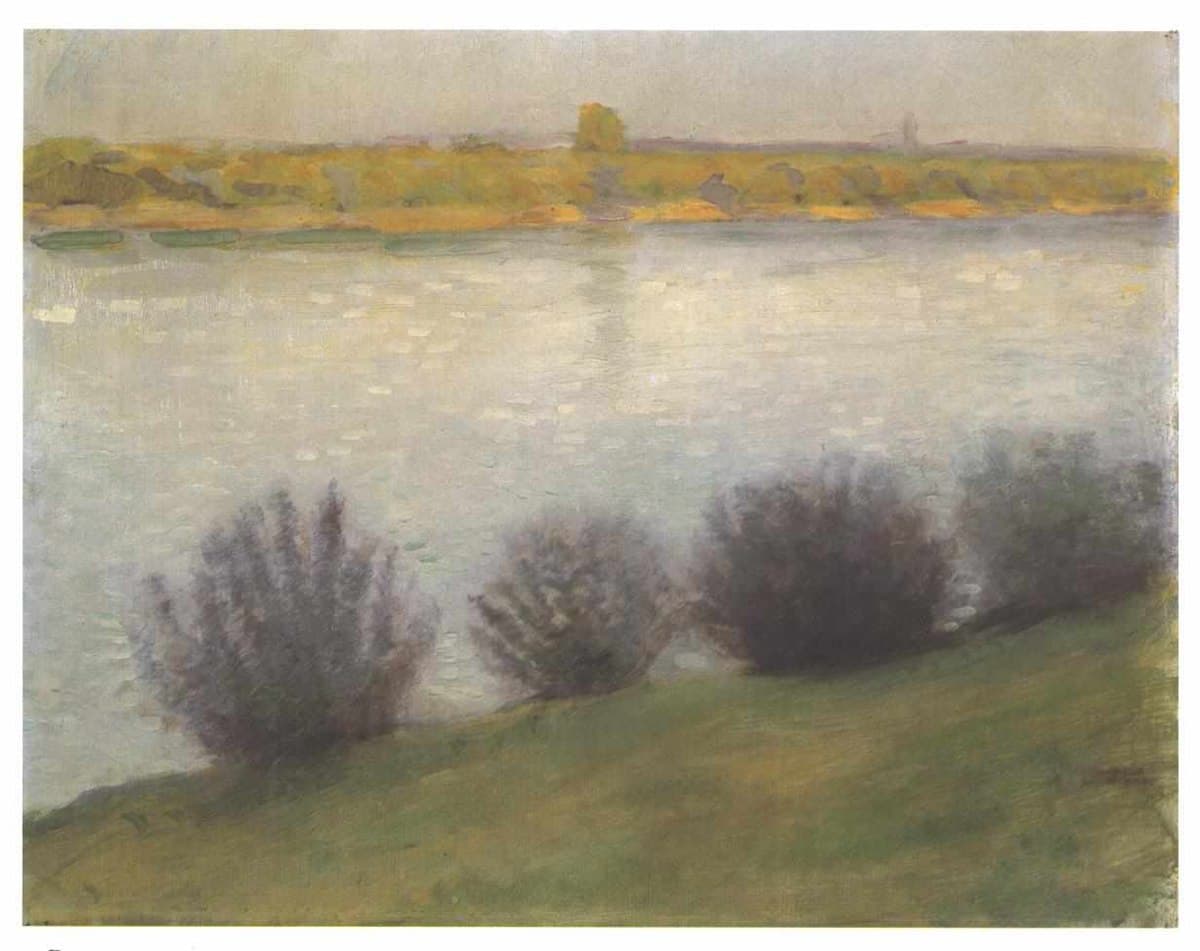 At the Rhine near Hersel by August Macke