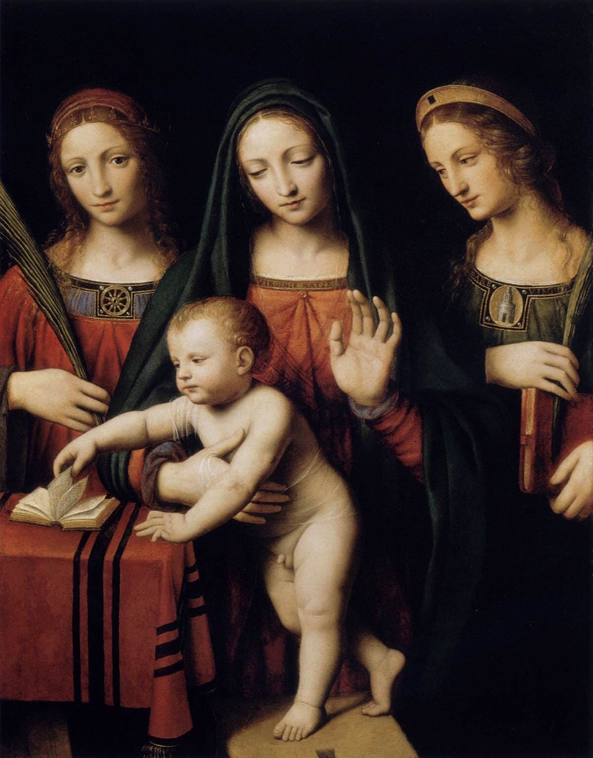 Madonna and Child with Sts Catherine and Barbara by Bernardino Luini