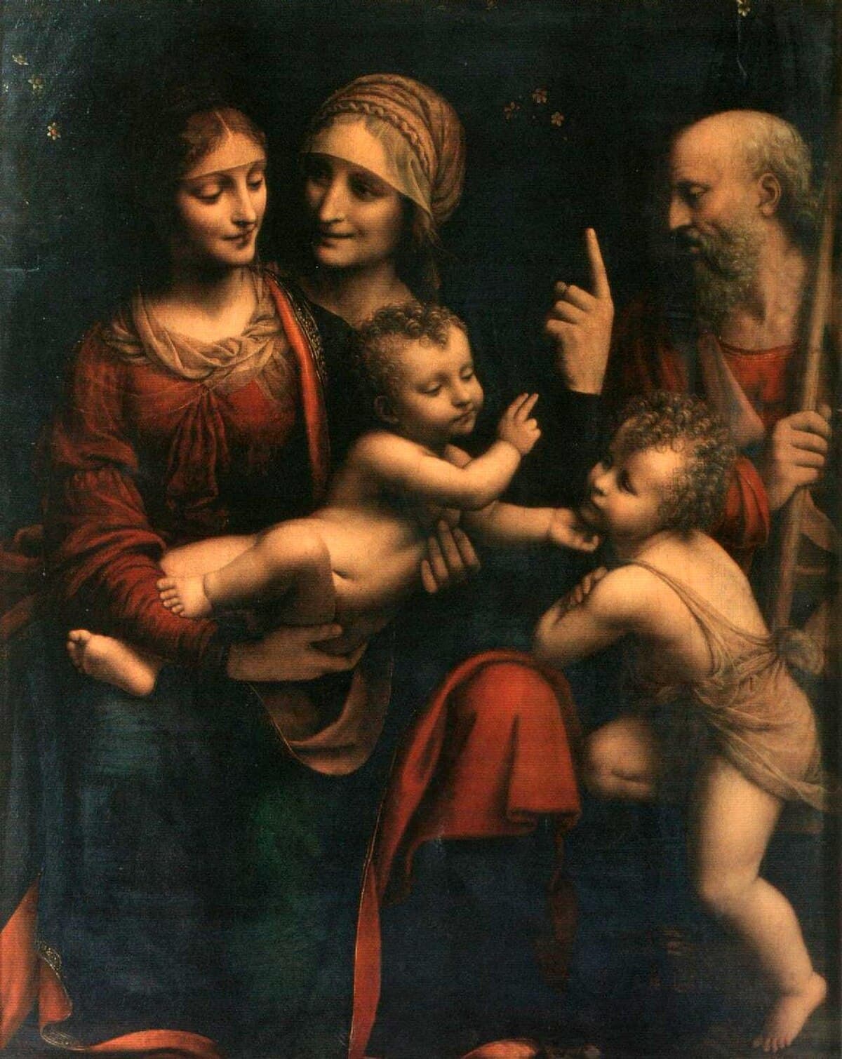 The Holy Family with Saints Anne and John by Bernardino Luini