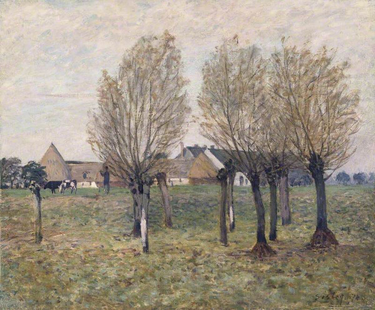 Farm in Normandy by Berthe Morisot at Private Collection