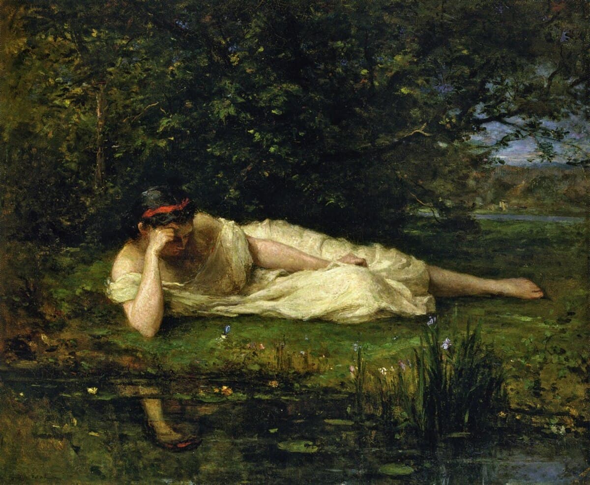Study, The Water's Edge by Berthe Morisot at Private Collection