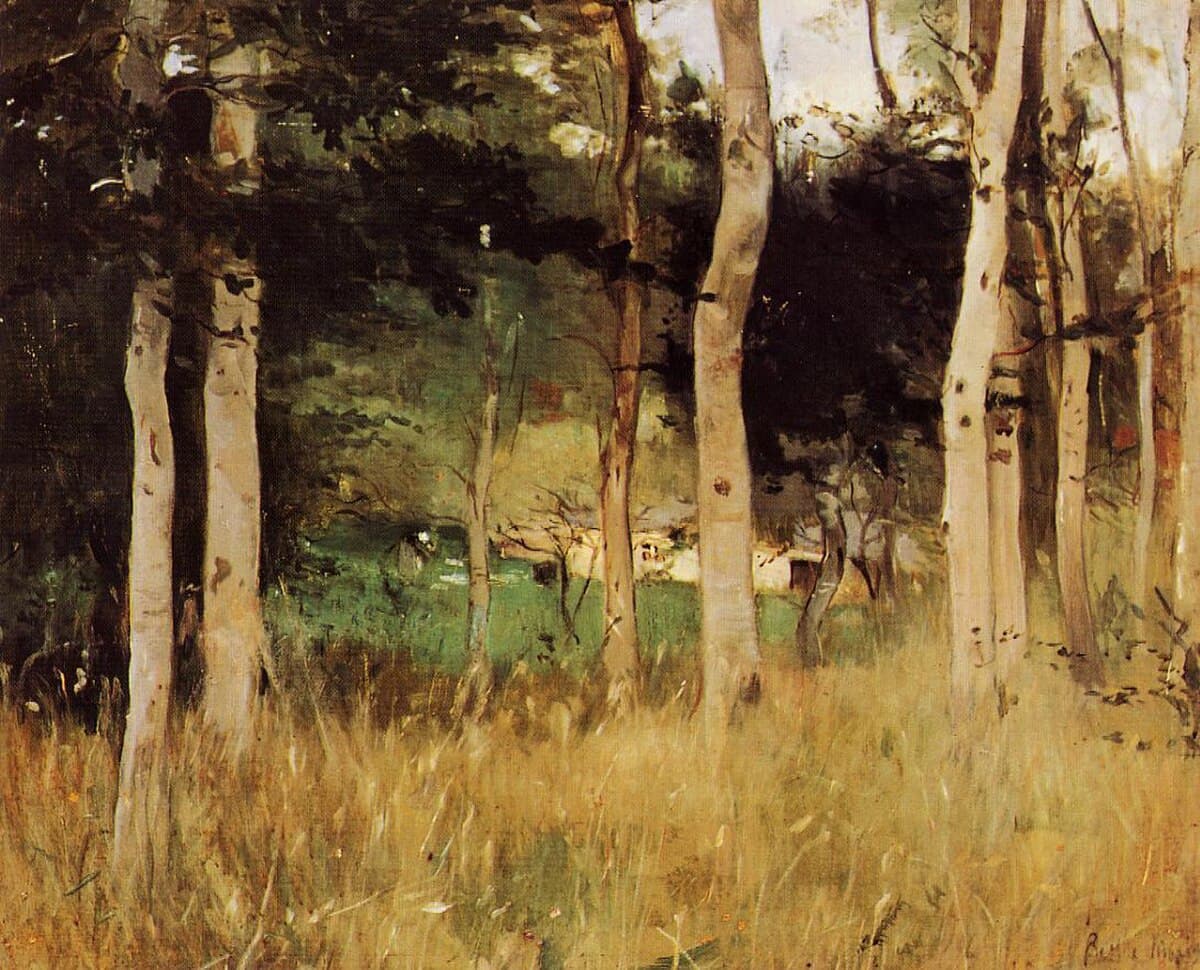 Thatched Cottage in Normandy by Berthe Morisot at Private Collection