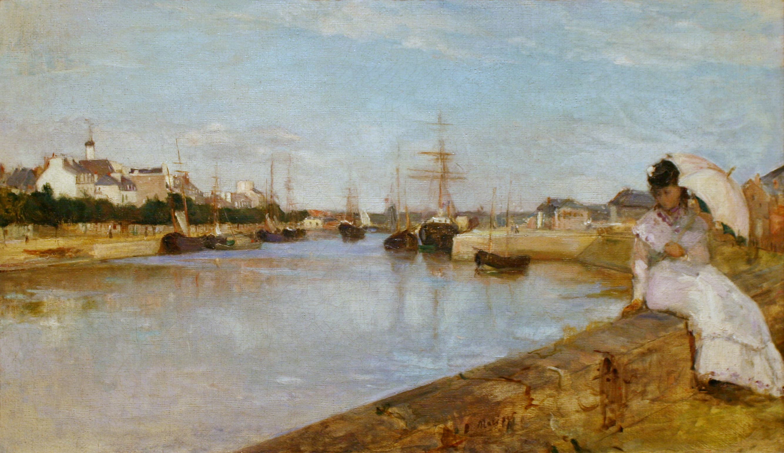 The Harbor at Lorient by Berthe Morisot