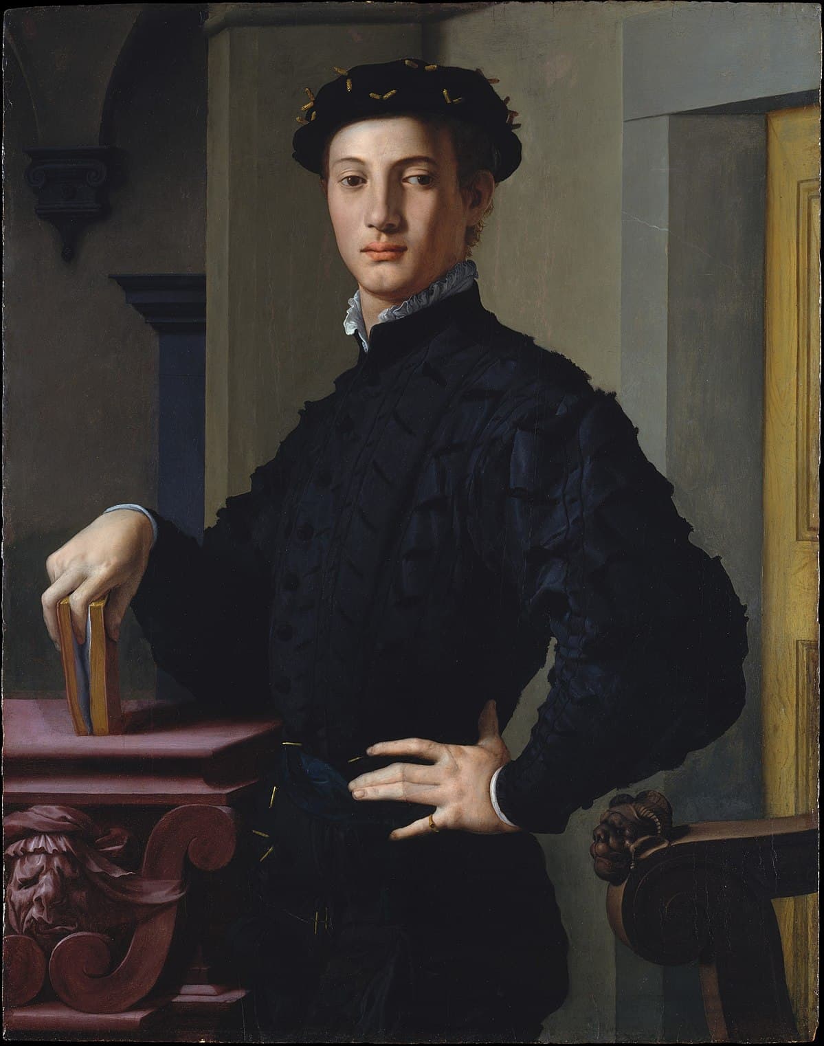 Portrait of a Young Man with a Book by Bronzino