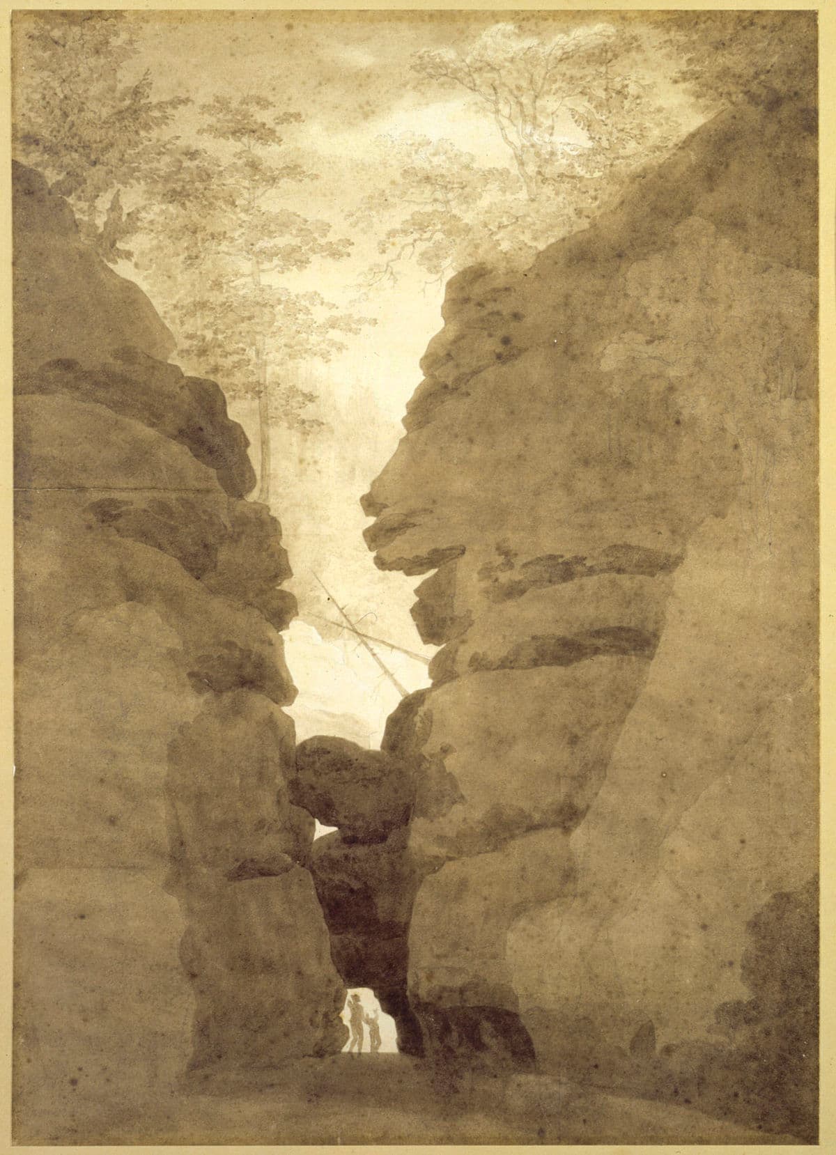 Rock arch in the Uttewalder Grund by Caspar David Friedrich