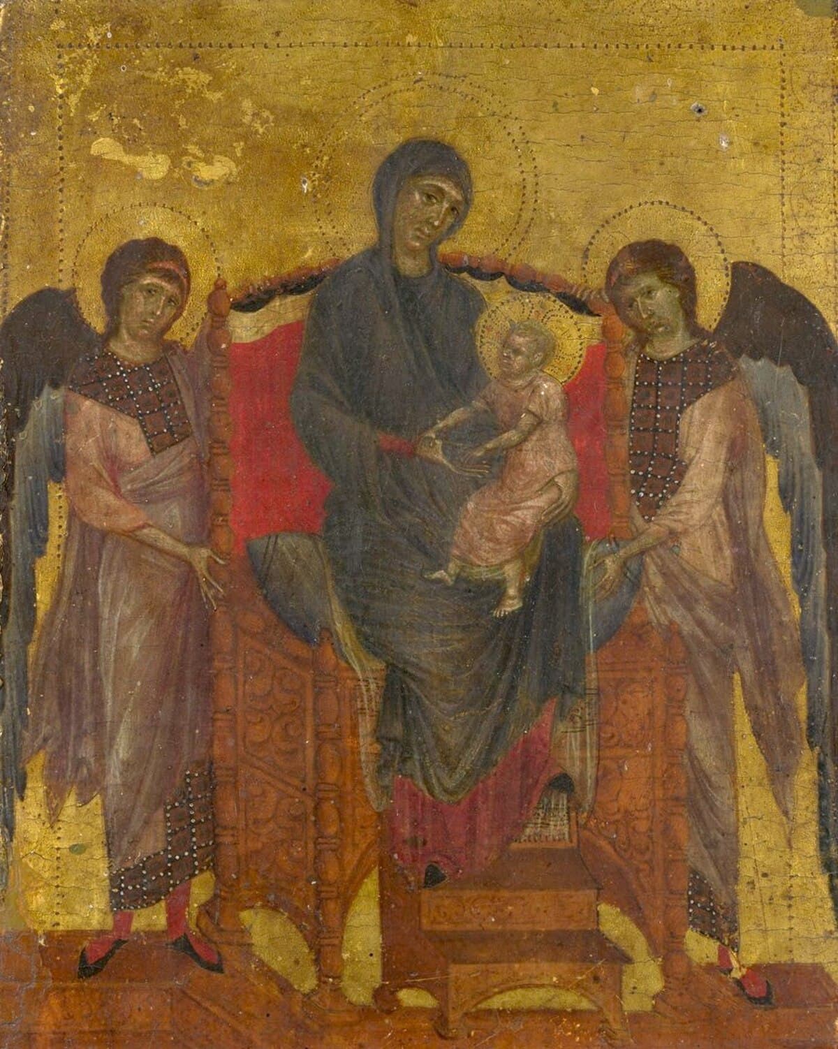 Madonna Enthroned with the Child and Two Angels by Cimabue