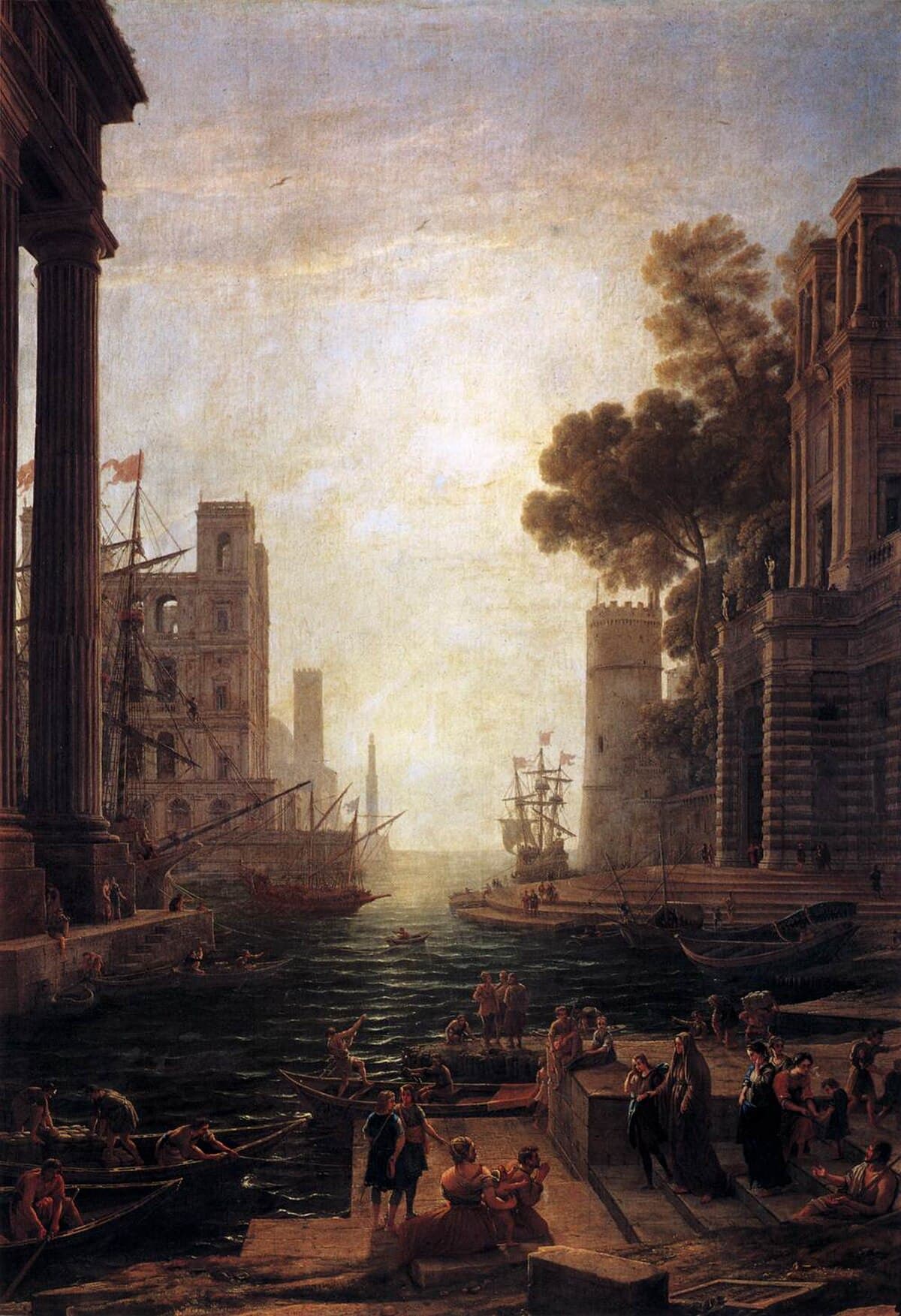 Embarkation of St. Paula Romana at Ostia by Claude Lorrain
