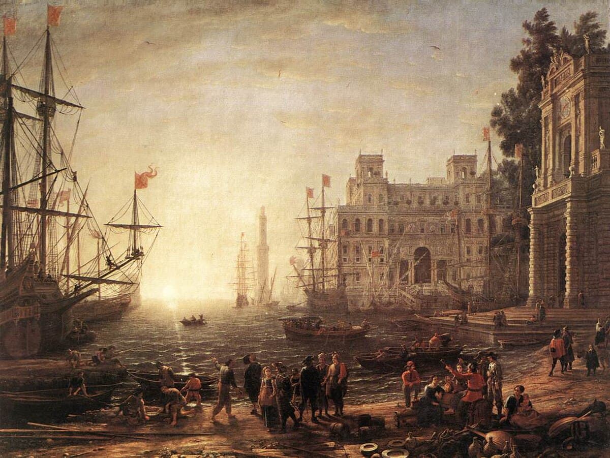 Harbour with Villa Medici by Claude Lorrain