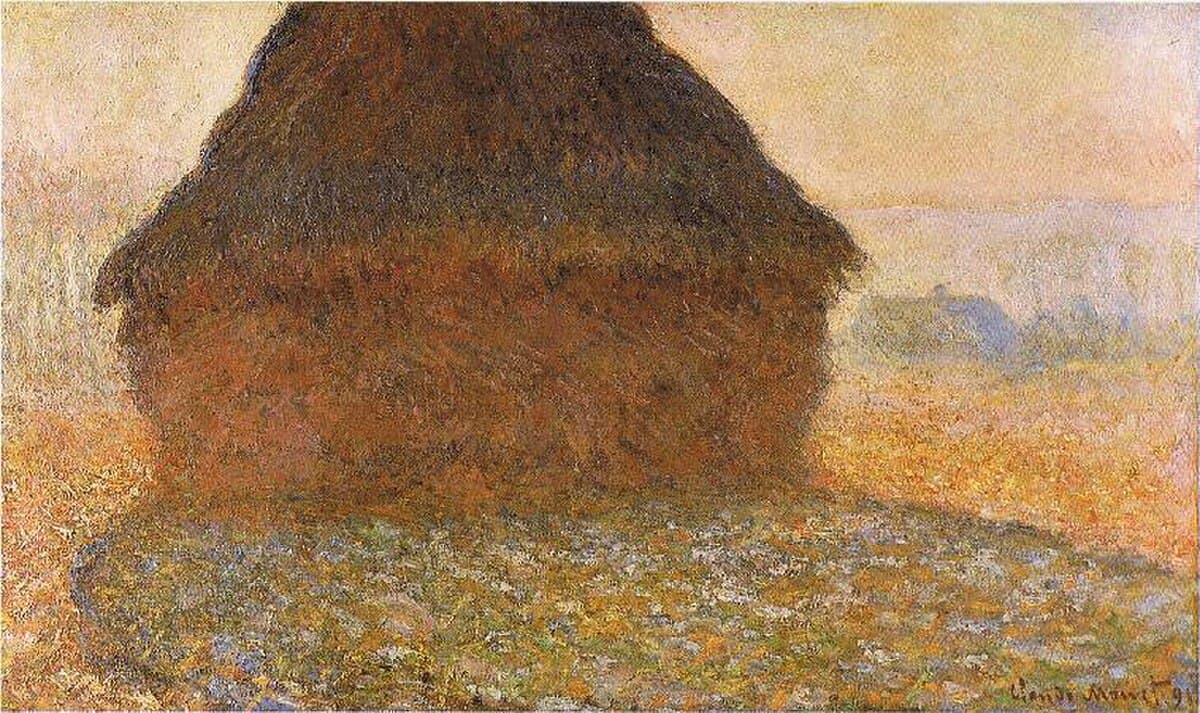 Grainstack in Sunshine by Claude Monet
