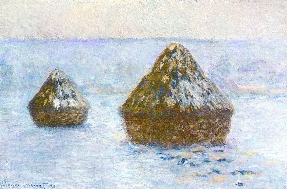 Grainstacks in the Winter by Claude Monet