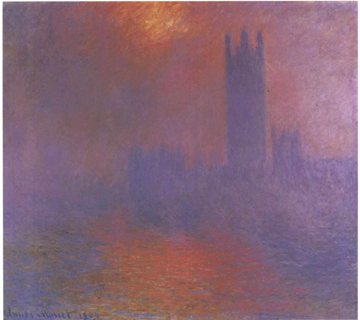 House of Parliament Sun by Claude Monet