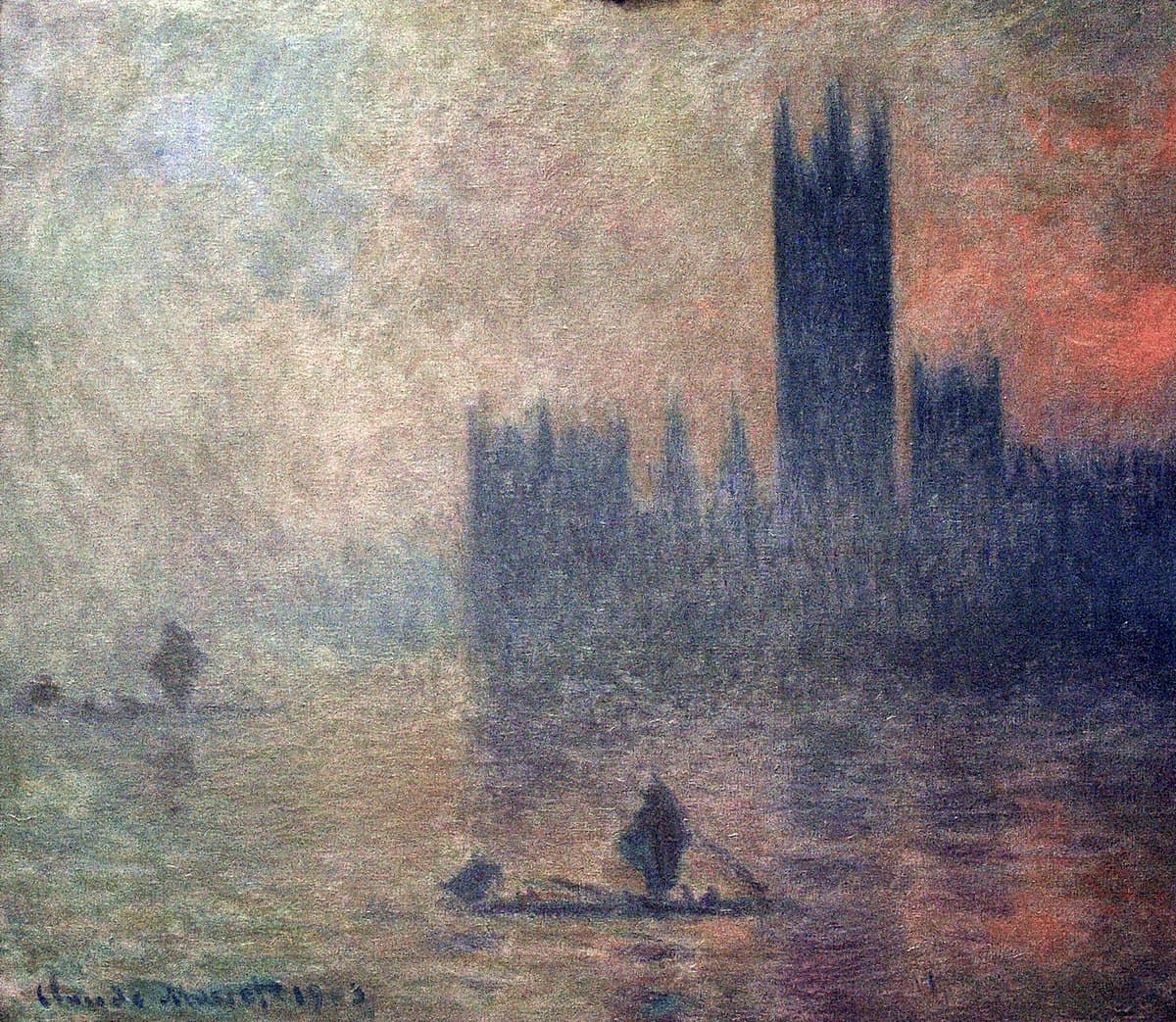 Houses of Parliament, Fog Effect by Claude Monet