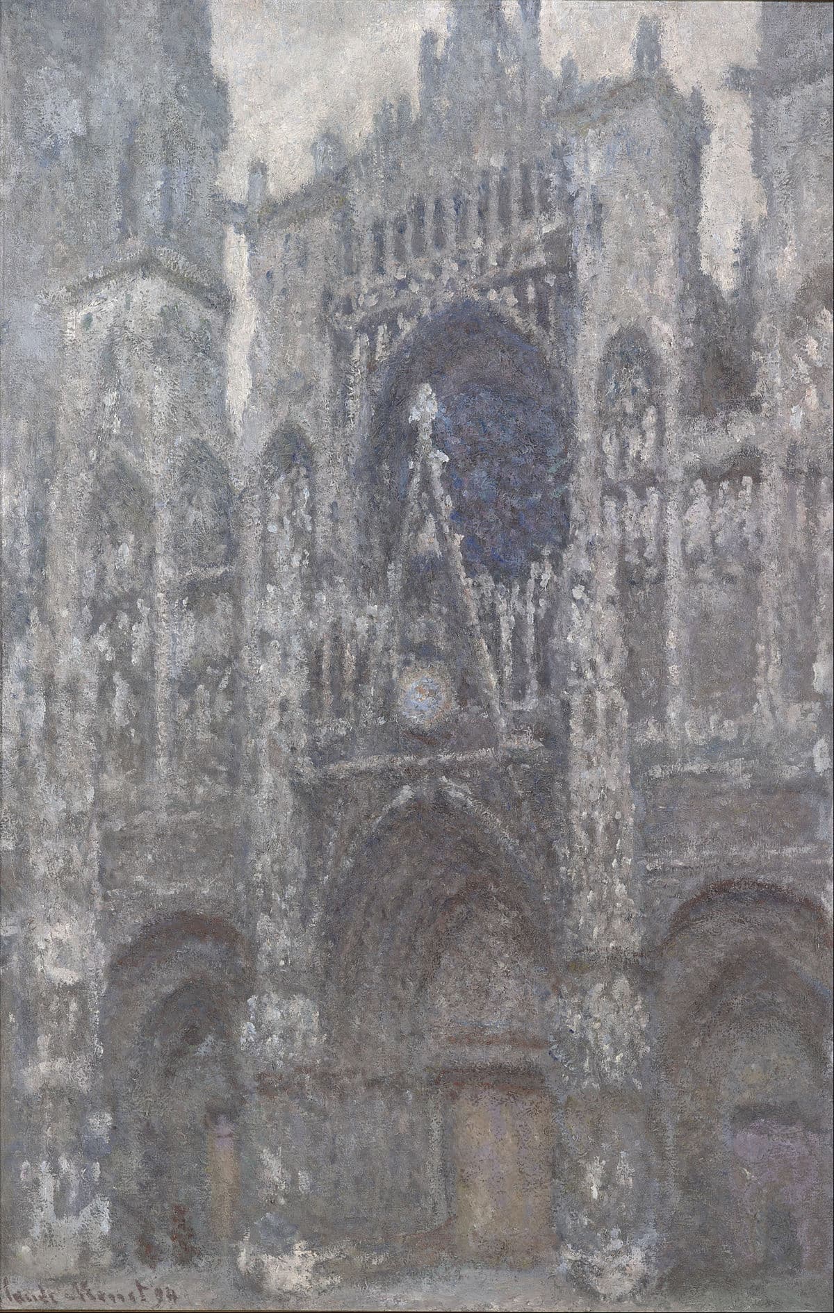 Rouen Cathedral, Grey Weather by Claude Monet