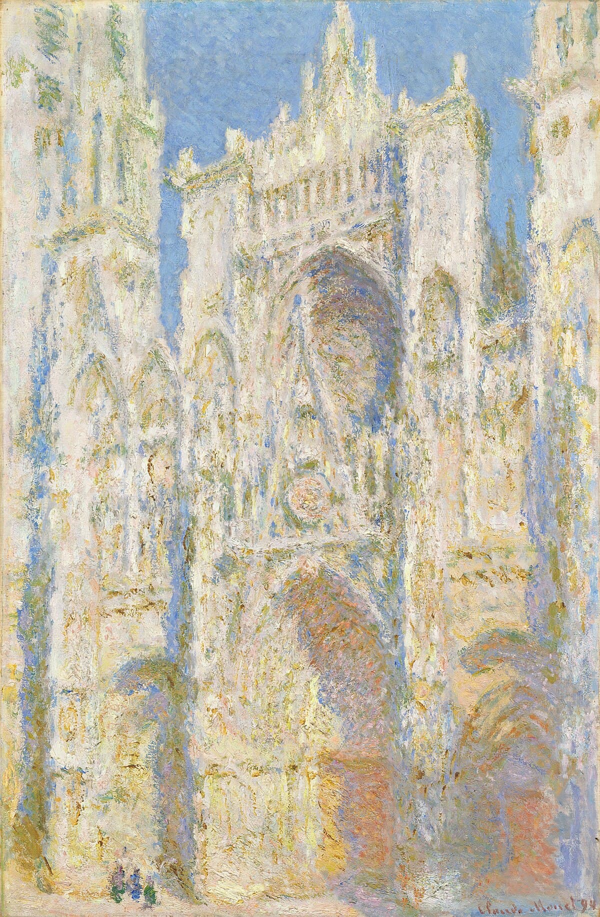 Rouen Cathedral, West Facade, Sunlight by Claude Monet