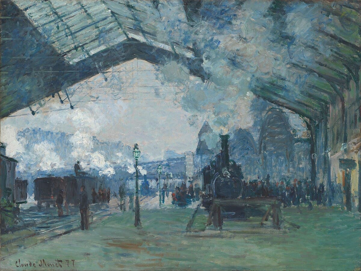 Saint-Lazare Station, Arrival of a Train by Claude Monet