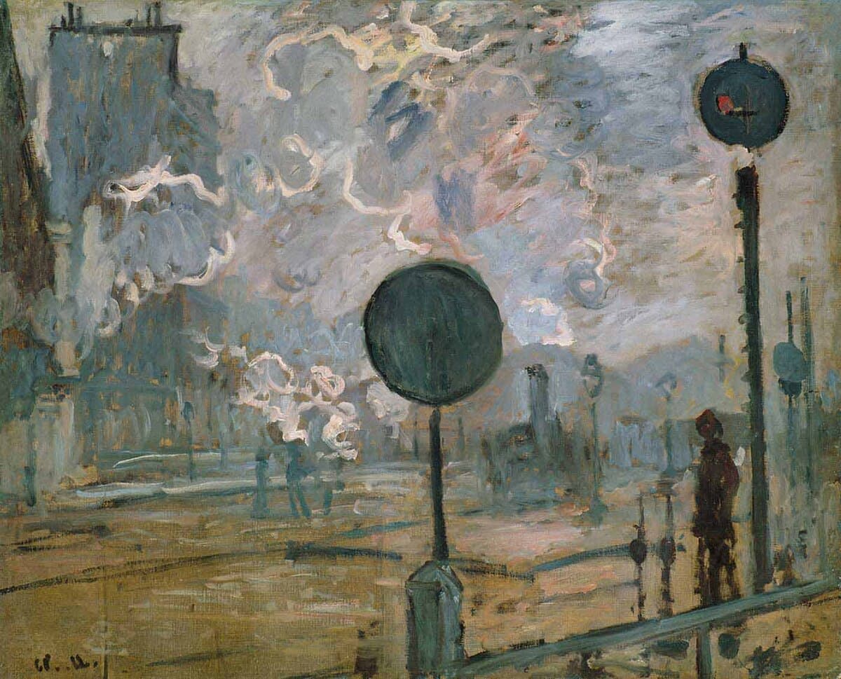Saint-Lazare Station, Exterior View by Claude Monet