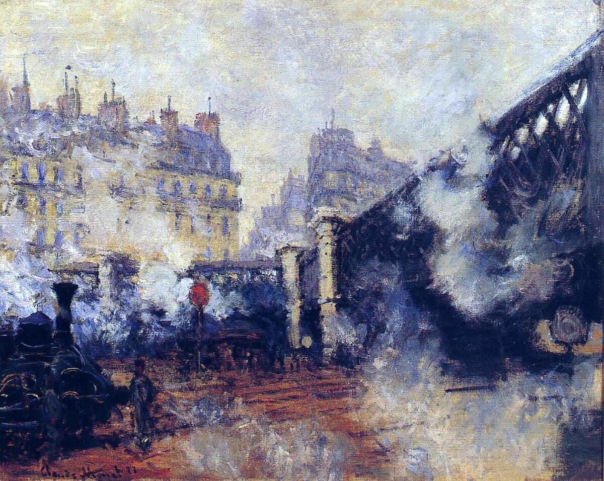 The Pont de l'Europe, Gare Saint-Lazare by Claude Monet