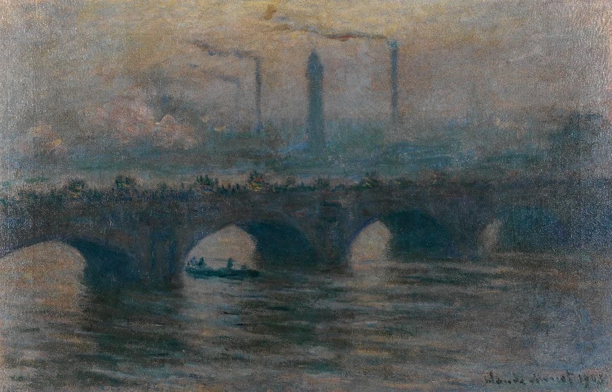 Waterloo Bridge, Grey Weather by Claude Monet