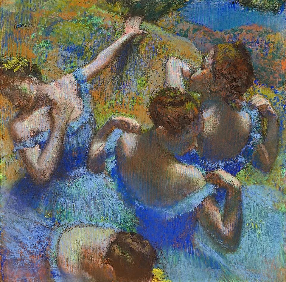 Dancers in Blue by Edgar Degas