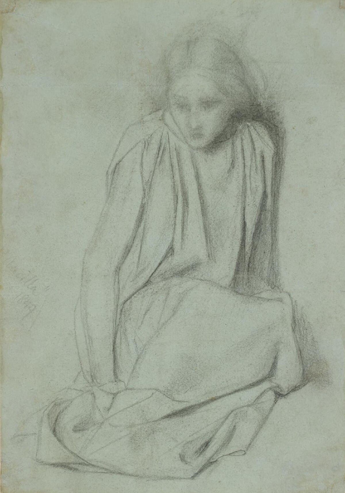 Ecce Ancilla Domini study by Dante Gabriel Rossetti at Tate Britain