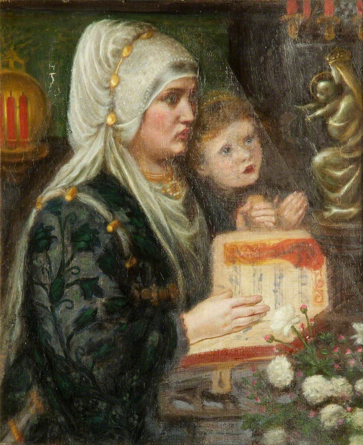 The Two Mothers by Dante Gabriel Rossetti at Sudley Art Gallery, Liverpool