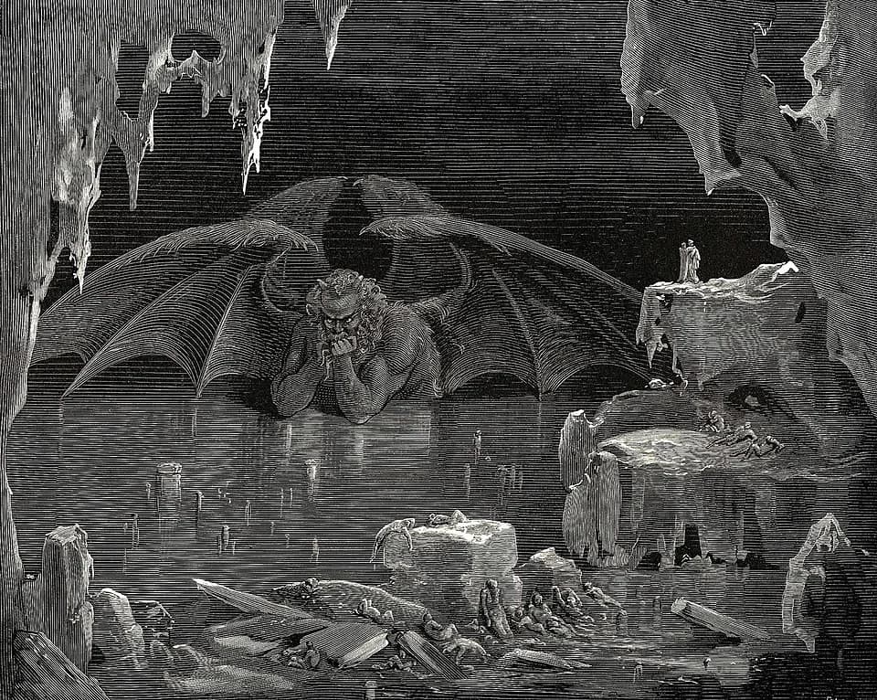 Dante and Virgil in the Ninth Circle of Hell by Gustave Doré
