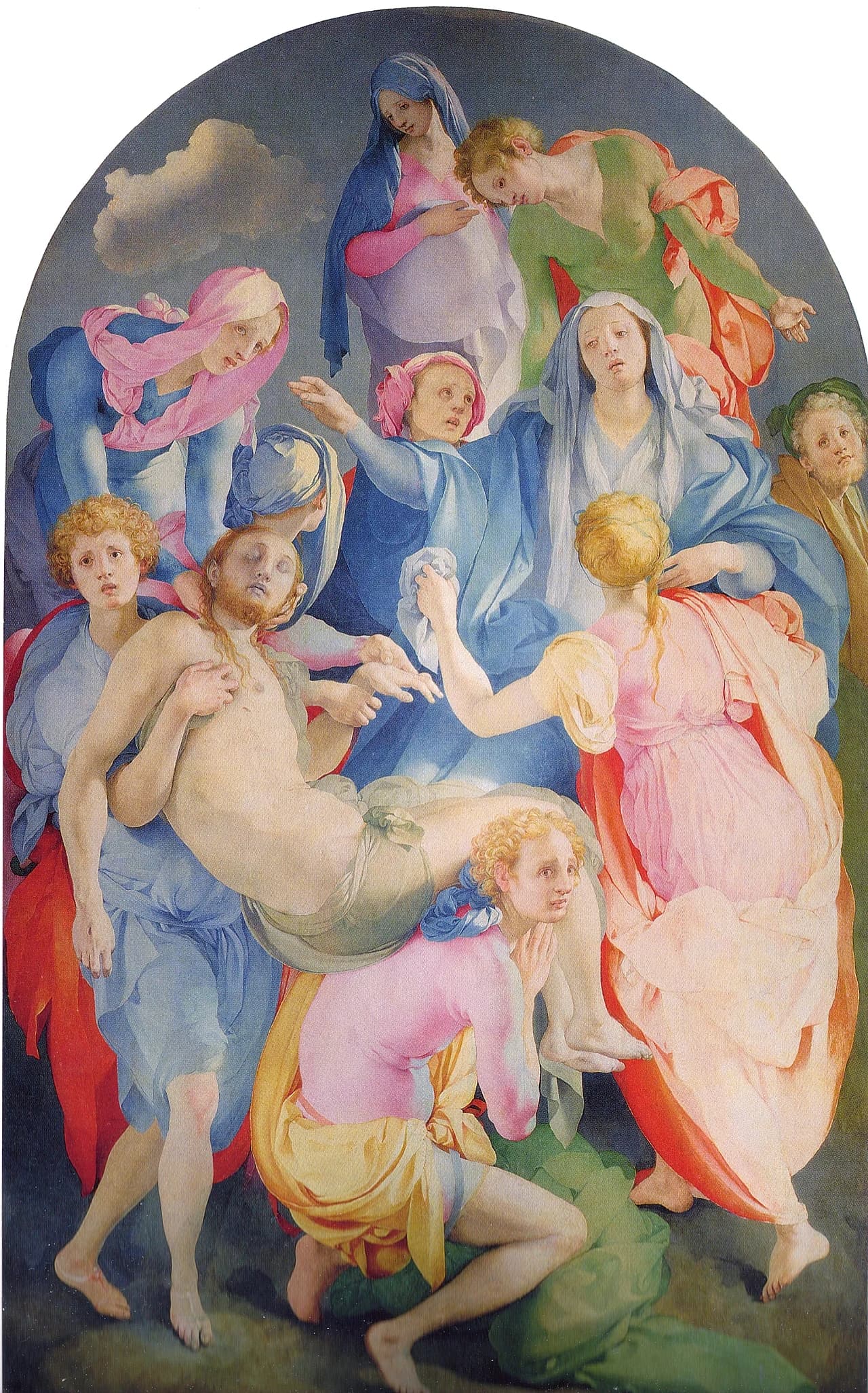 Deposition from the Cross by Pontormo (1528), Oil on panel at Santa Felicita