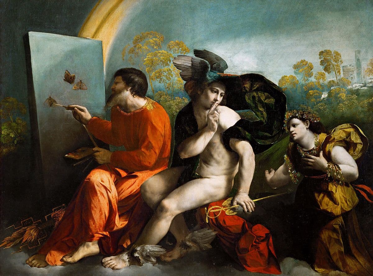 Jupiter, Mercury and Virtue by Dosso Dossi