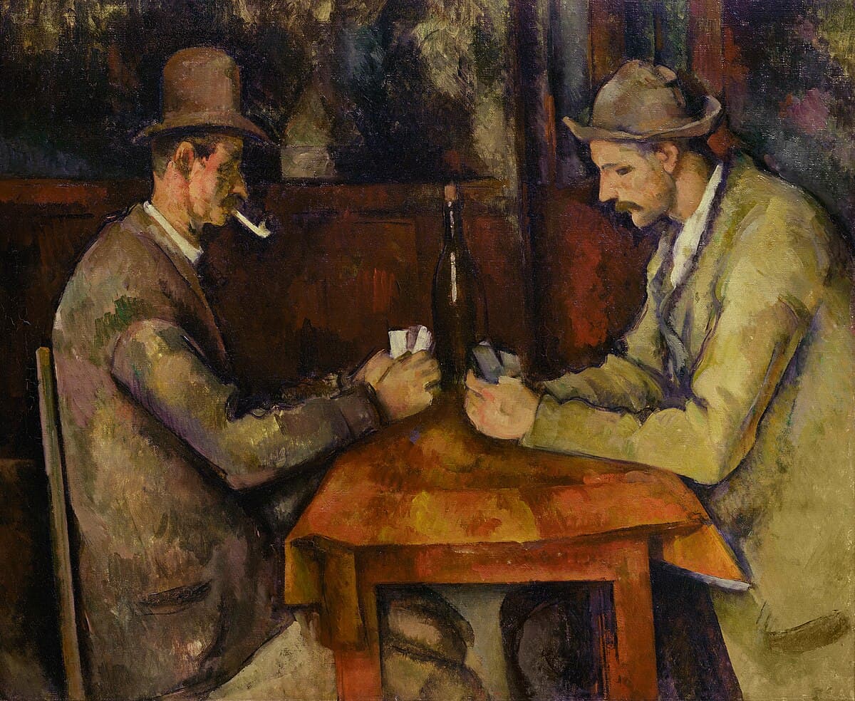 The Card Players by Eastman Johnson at Private Collection