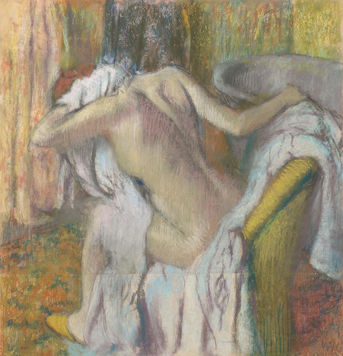 After the Bath by Edgar Degas