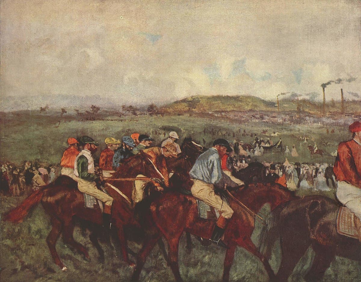 Gentlemen Jockeys before the Start by Edgar Degas