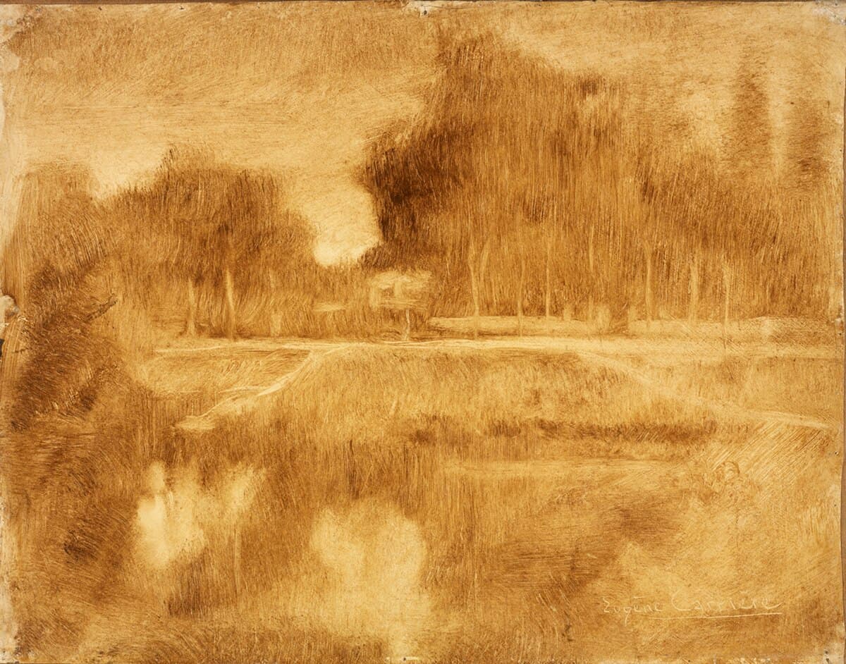 Landscape on the Orne by Edgar Degas