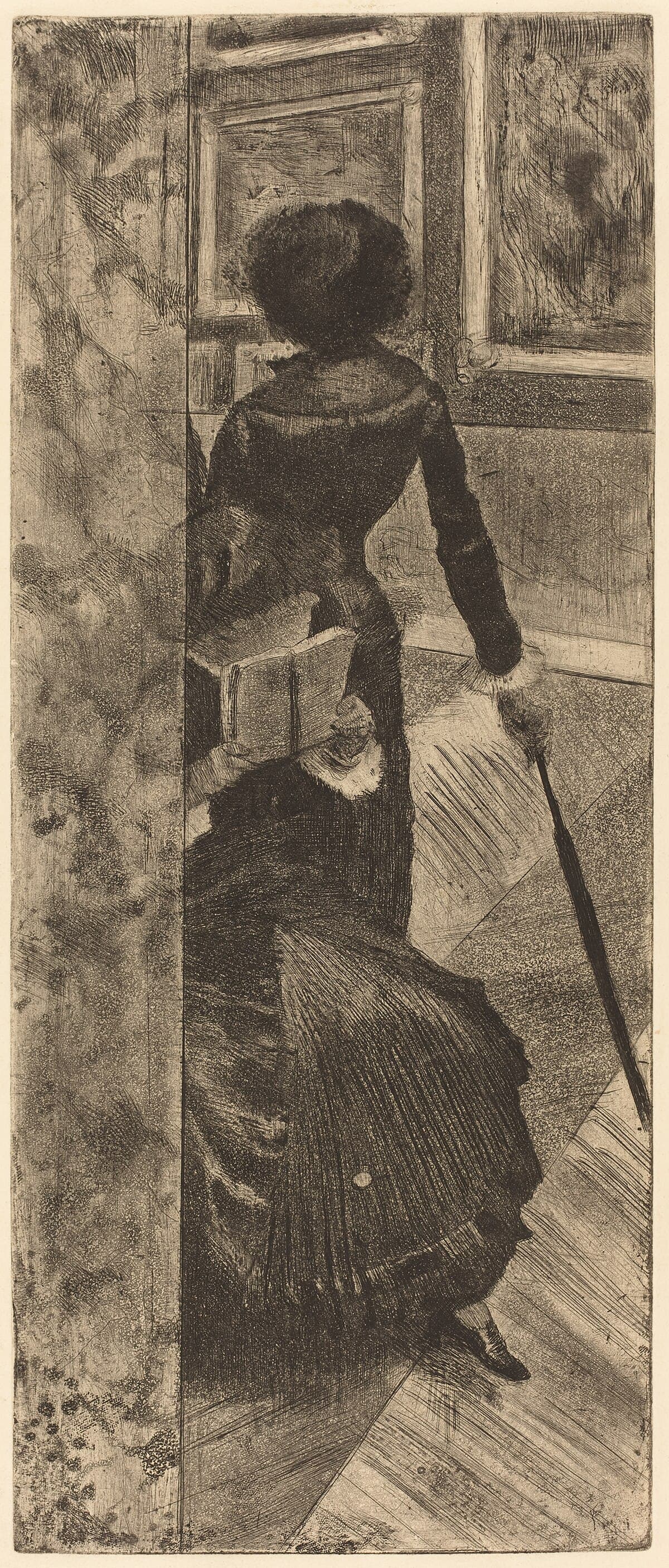 Mary Cassatt at the Louvre by Edgar Degas
