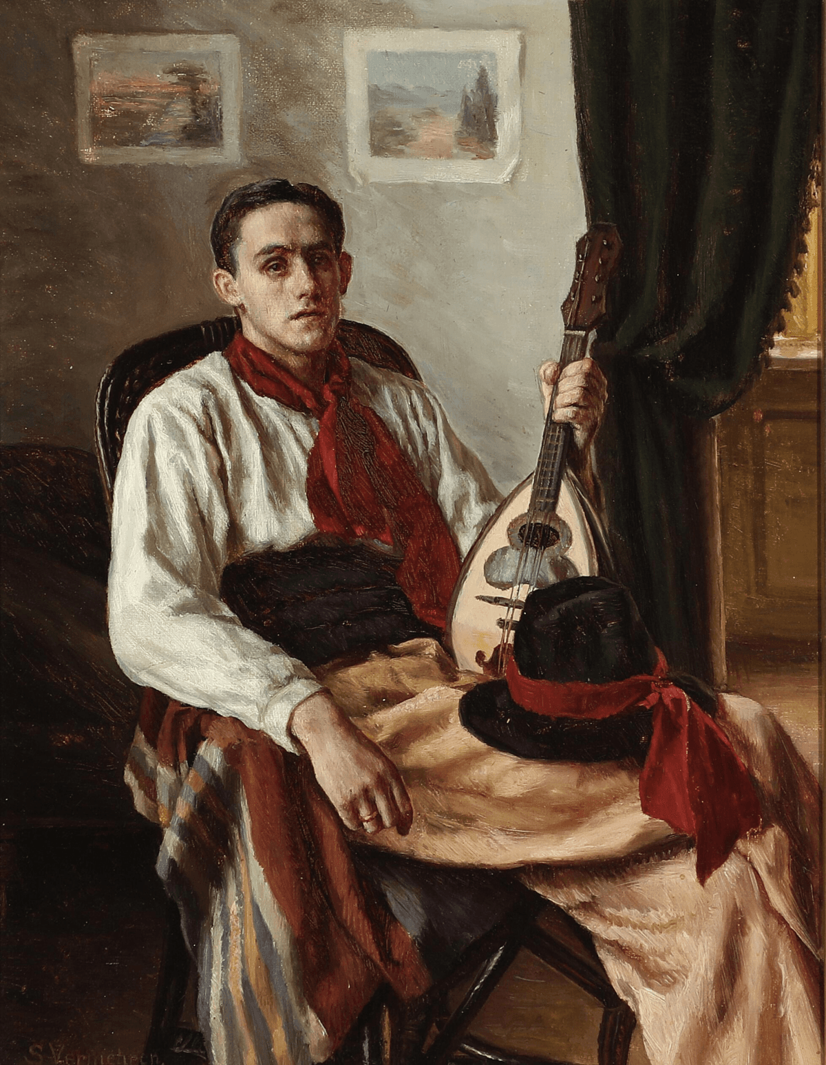 Guitar and Hat by Édouard Manet