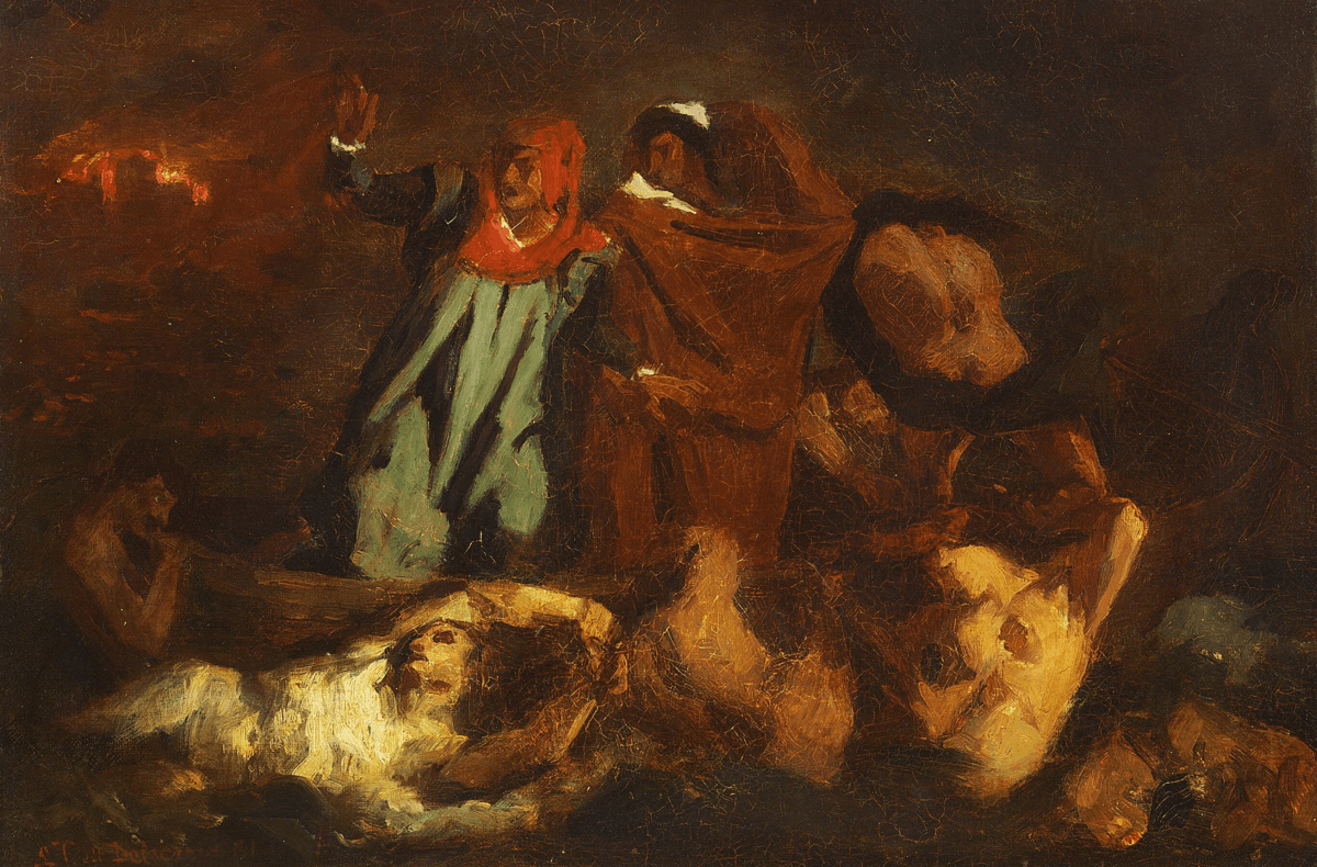 The barque of Dante (Copy after Delacroix) by Édouard Manet