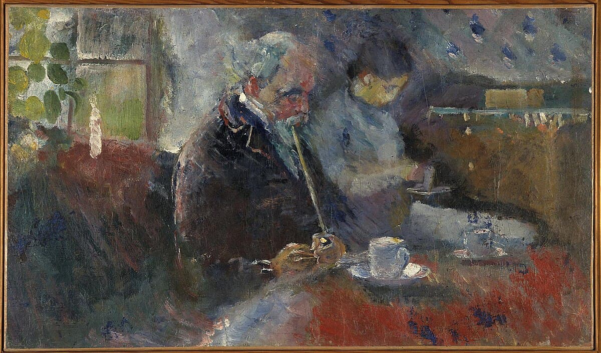 At the Coffee Table by Edvard Munch