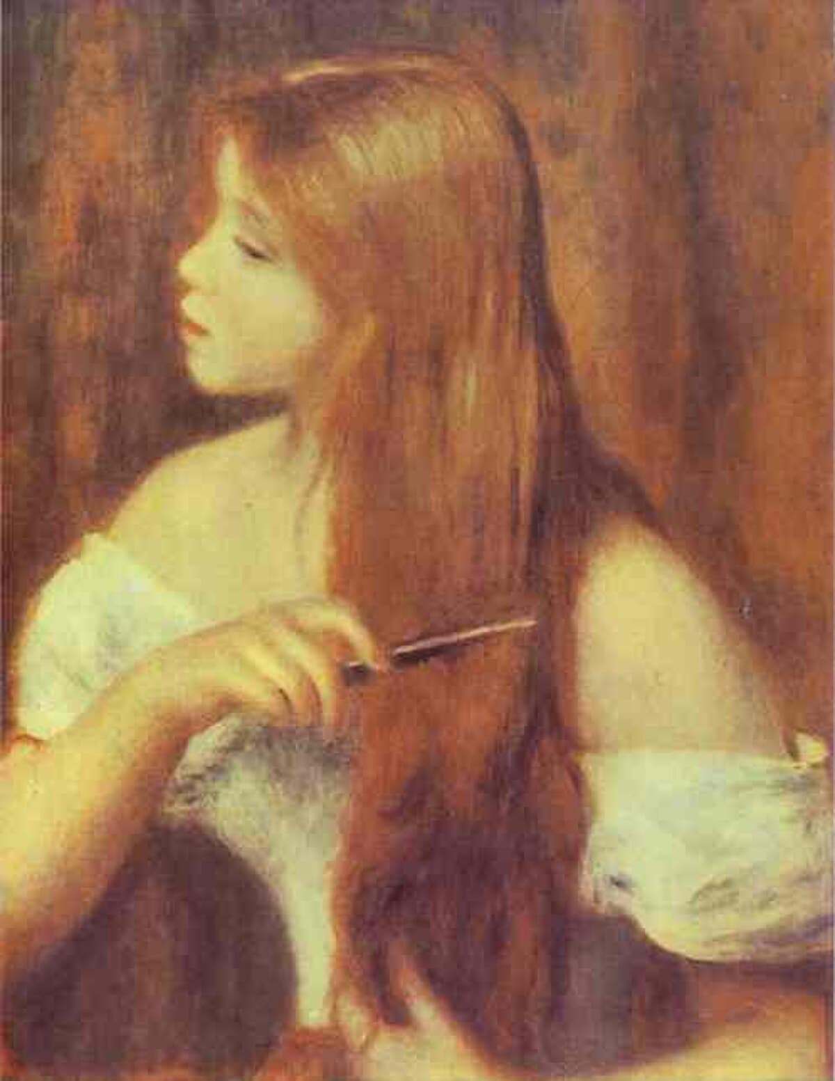 Girl Combing Her Hair by Edvard Munch