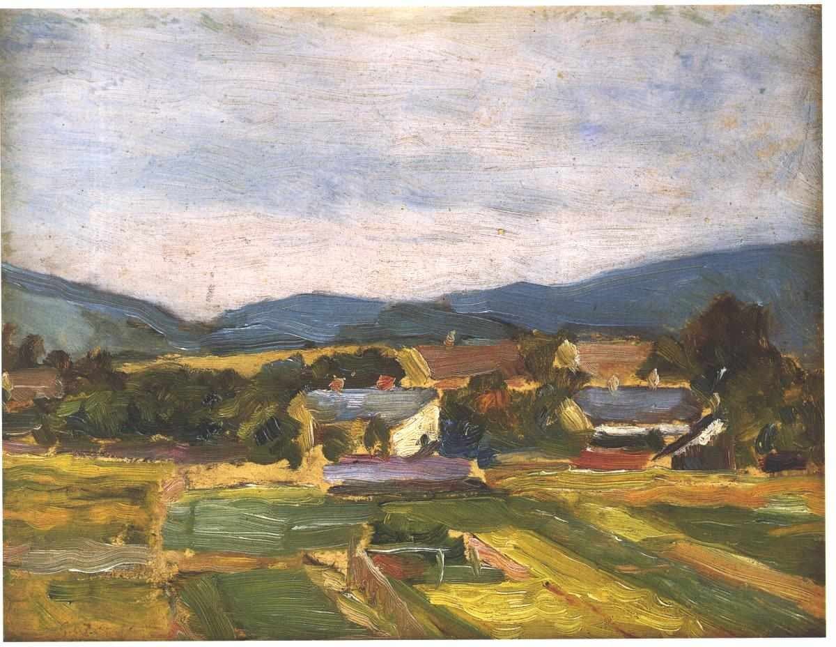 Landscape in Lower Austria by Egon Schiele