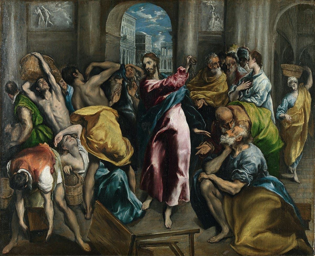 Christ driving the traders from the temple by El Greco