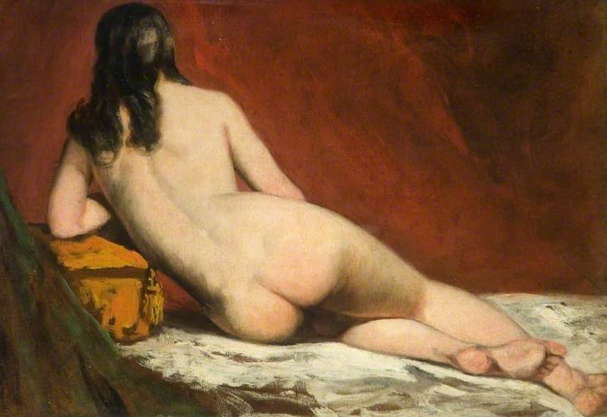 Study of a Reclining Nude by Eugène Delacroix