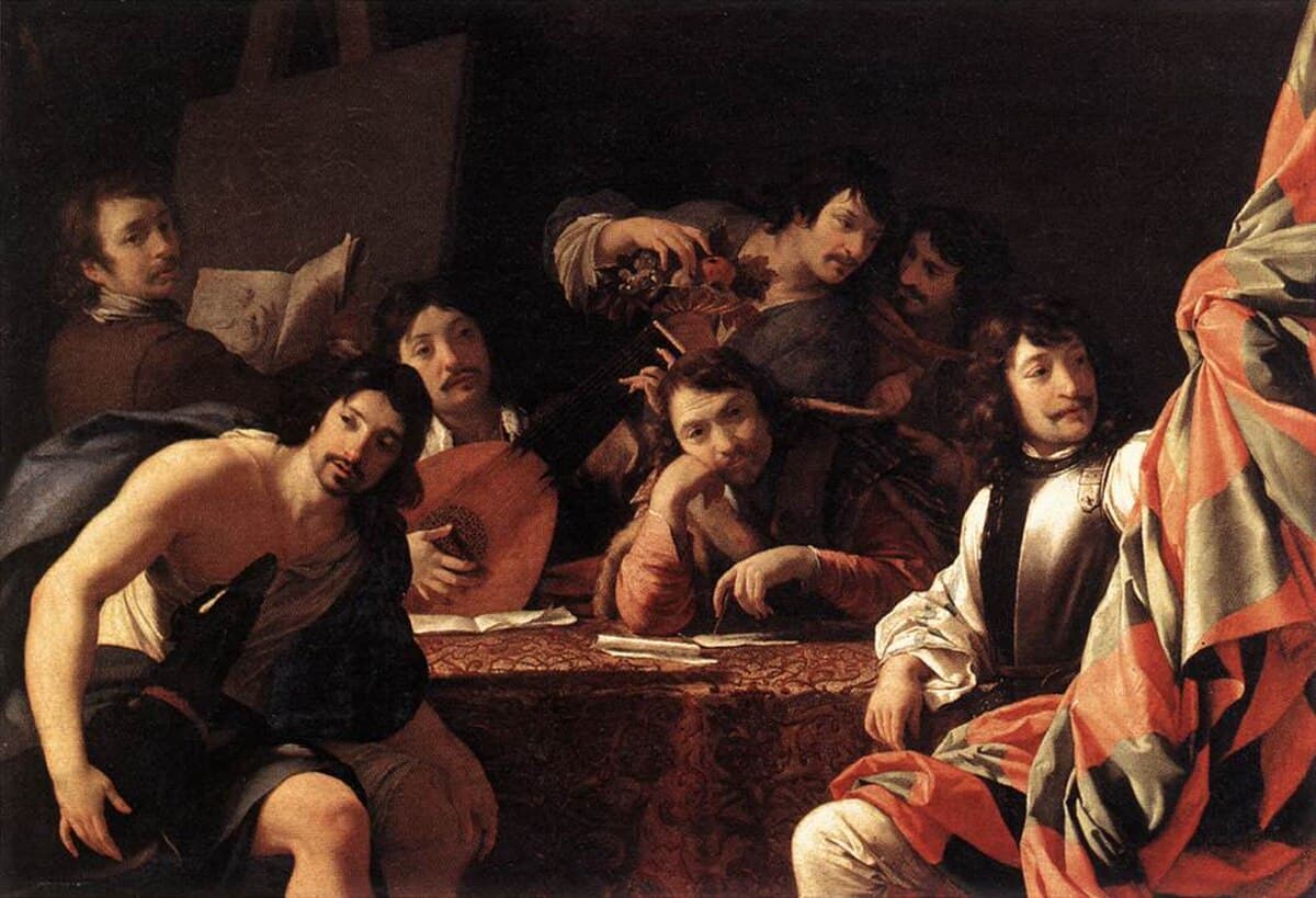 A Gathering of Friends by Eustache Le Sueur