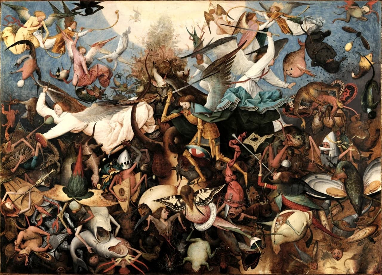 The Fall of the Rebel Angels by Luca Giordano