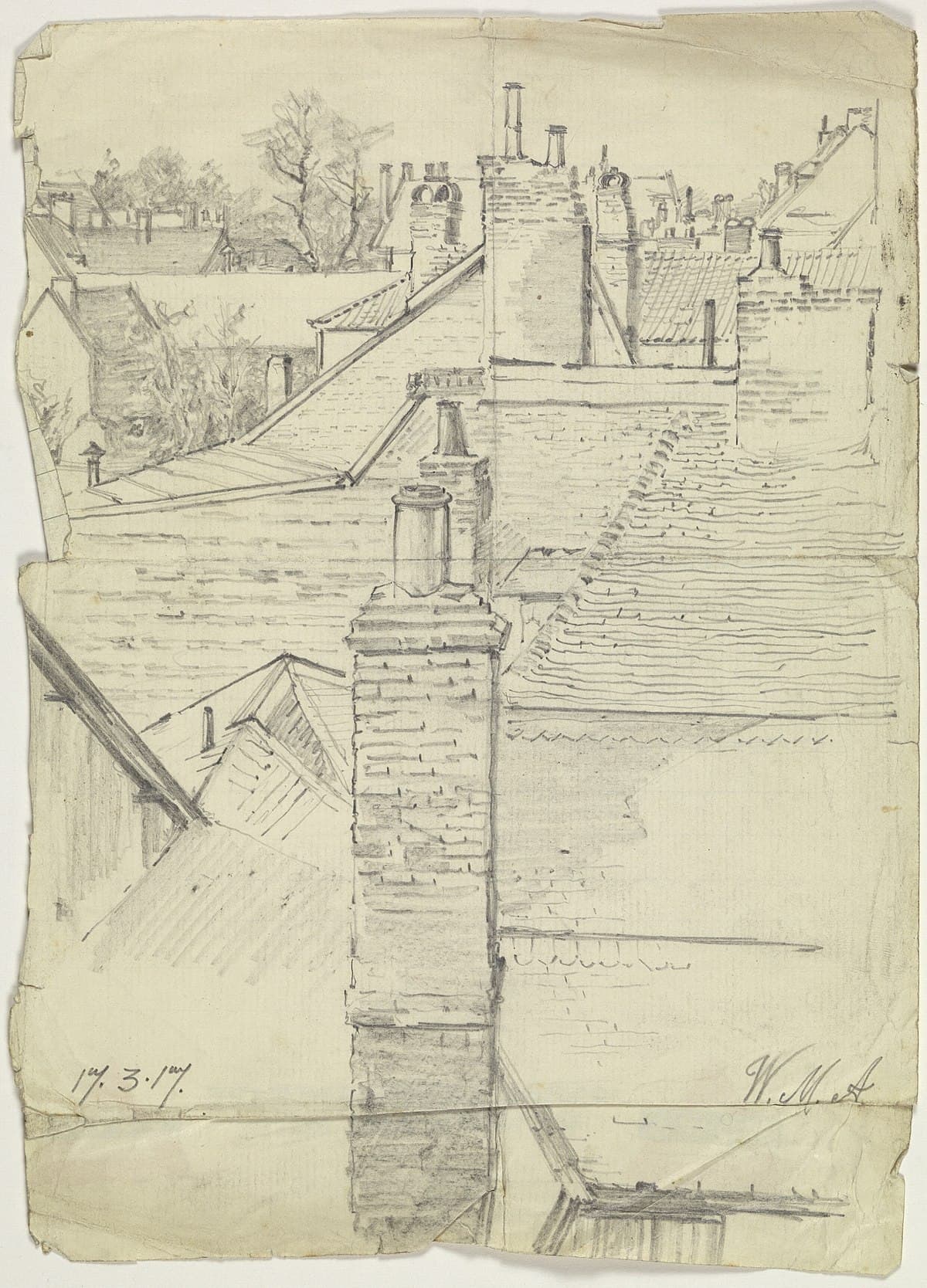 Chimneys on Rooftops by Fernand Léger